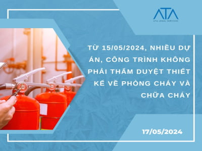 TỪ 15/05/2024, NHIỀU DỰ ÁN, CÔNG TRÌNH KHÔNG PHẢI THẨM DUYỆT THIẾT KẾ VỀ PHÒNG CHÁY VÀ CHỮA CHÁY