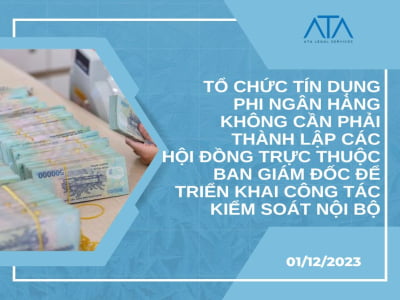 TỔ CHỨC TÍN DỤNG PHI NGÂN HÀNG KHÔNG CẦN PHẢI THÀNH LẬP CÁC HỘI ĐỒNG TRỰC THUỘC BAN GIÁM ĐỐC ĐỂ TRIỂN KHAI CÔNG TÁC KIỂM SOÁT NỘI BỘ