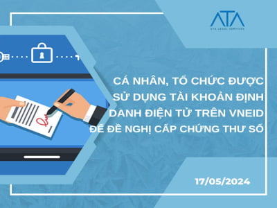 CÁ NHÂN, TỔ CHỨC ĐƯỢC SỬ DỤNG TÀI KHOẢN ĐỊNH DANH ĐIỆN TỬ TRÊN VNEID ĐỂ ĐỀ NGHỊ CẤP CHỨNG THƯ SỐ