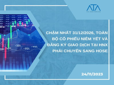 CHẬM NHẤT 31/12/2026, TOÀN BỘ CỔ PHIẾU NIÊM YẾT VÀ ĐĂNG KÝ GIAO DỊCH TẠI HNX PHẢI CHUYỂN SANG HOSE