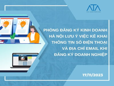 PHÒNG ĐĂNG KÝ KINH DOANH HÀ NỘI LƯU Ý VIỆC KÊ KHAI THÔNG TIN SỐ ĐIỆN THOẠI VÀ ĐỊA CHỈ EMAIL KHI ĐĂNG KÝ DOANH NGHIỆP