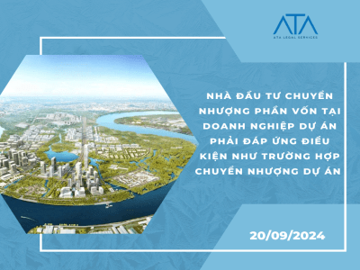 NHÀ ĐẦU TƯ CHUYỂN NHƯỢNG PHẦN VỐN TẠI DOANH NGHIỆP DỰ ÁN PHẢI ĐÁP ỨNG ĐIỀU KIỆN NHƯ TRƯỜNG HỢP CHUYỂN NHƯỢNG DỰ ÁN 