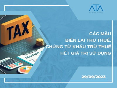 CÁC MẪU BIÊN LAI THU THUẾ, CHỨNG TỪ KHẤU TRỪ THUẾ HẾT GIÁ TRỊ SỬ DỤNG