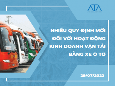 NHIỀU QUY ĐỊNH MỚI ĐỐI VỚI HOẠT ĐỘNG KINH DOANH VẬN TẢI BẰNG XE Ô TÔ