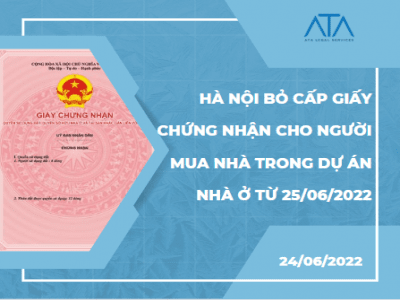 TỪ NGÀY 25/06/2022, HÀ NỘI BỎ NỘI DUNG CẤP GIẤY CHỨNG NHẬN CHO NGƯỜI MUA NHÀ TRONG DỰ ÁN NHÀ Ở SONG SONG VỚI VIỆC TRANH TRA, XỬ LÝ TRÁCH NHIỆM ĐỐI VỚI CHỦ ĐẦU TƯ