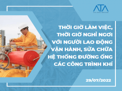 SEPARATE REGULATIONS ON WORKING HOURS AND REST PERIODS FOR EMPLOYEES OPERATING AND REPAIRING GAS PIPELINES AND CONSTRUCTIONS